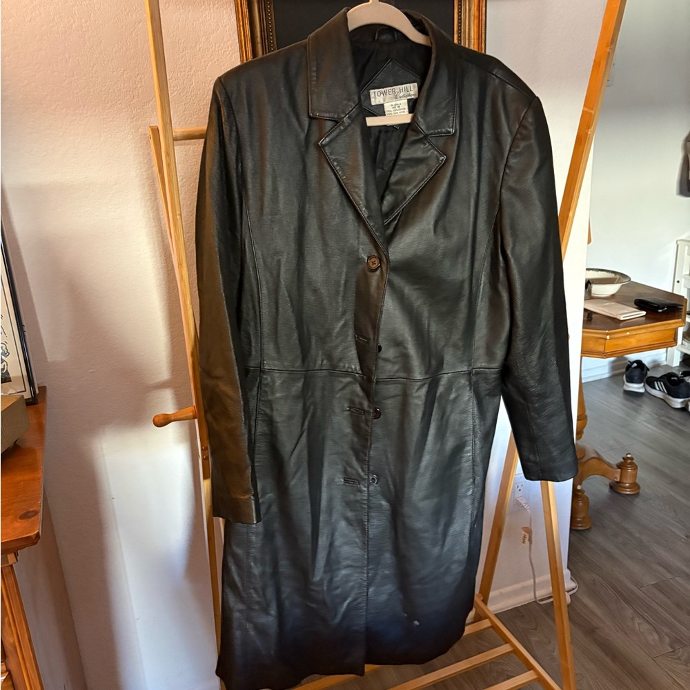 Jones New York Dark Leather Jacket